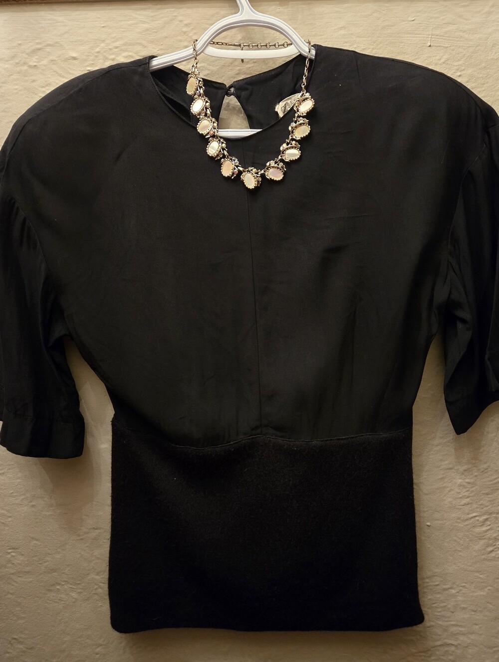 Vintage Gianfranco Ferre Made in Italy Black Trim Dress Minimalist tunic